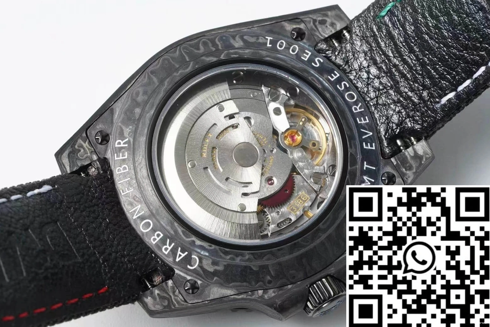 Dial Fiber Rolex Strap Color Fabric GMT-MASTER Black II Carbon Diw 0312